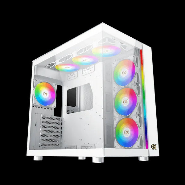 Xigmatek AQUA Ultra Air White (7x 120mm ARGB Fans Included) - Anigma